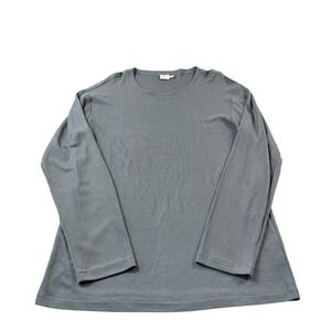 Armani Collection Gray Striped Stretch Lightweight Crewneck Pullover Size XL